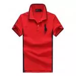 polo ralph lauren t-shirt en coton et stretch slim fit big pony red